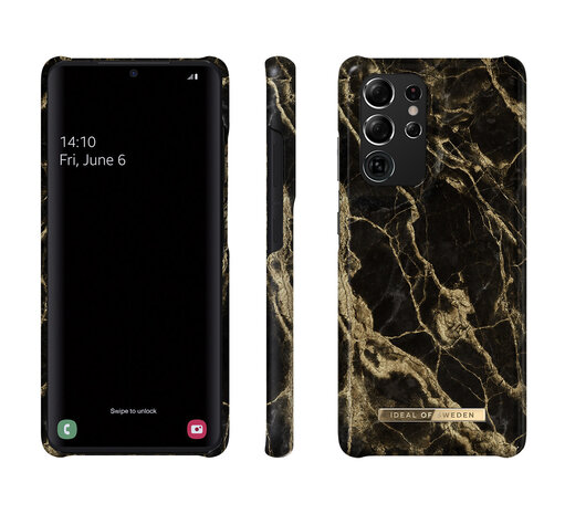 iDeal of Sweden iDeal of Sweden Galaxy S21 Ultra Case - Golden Smoke Marble iDeal of Sweden iDeal of Sweden Galaxy S21 Ultra Case - Golden Smoke Marble
