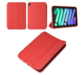 iPad Mini 2021 Book Case Tablethoes - Rood - Smart Case iPad Mini 2021 Book Case Tablethoes - Rood - Smart Case