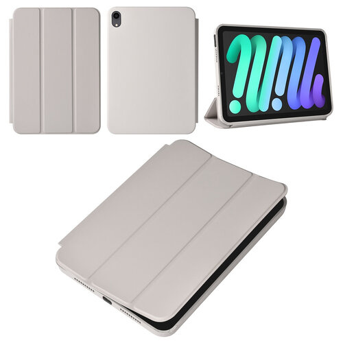 iPad Mini 2021 Book Case Tablet Housse - Gris - Smart Case