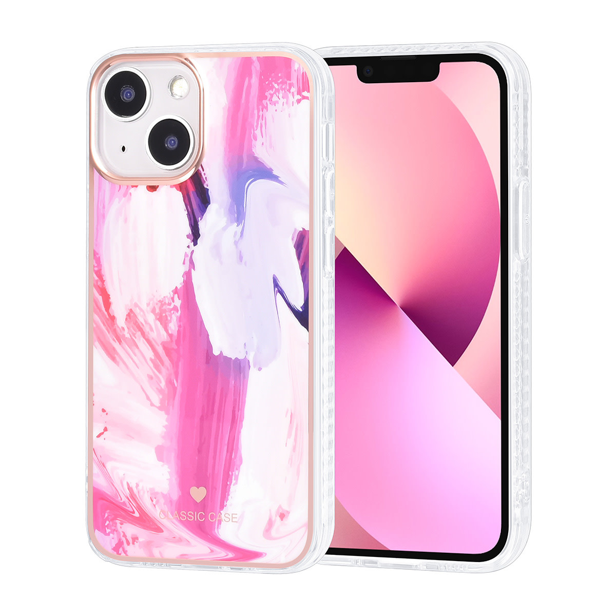 UNIQ Accessory UNIQ Classic Case iPhone 13 Mini TPU Back Cover hoesje - Graffiti Pink