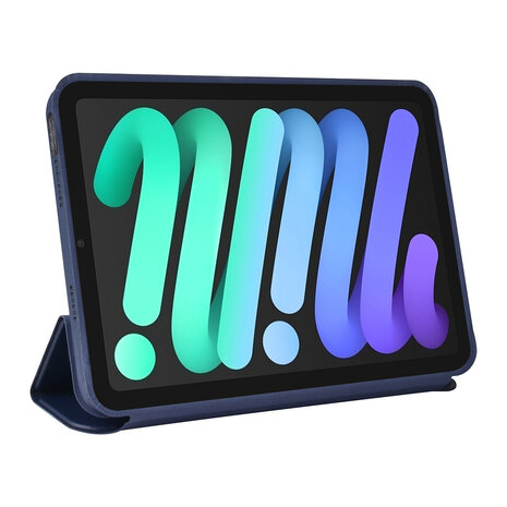 iPad Mini 2021 Book Case Tablet Housse - Bleu foncé - Smart Case iPad Mini 2021 Book Case Tablet Housse - Bleu foncé - Smart Case