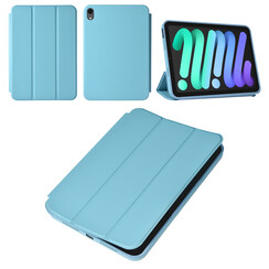 iPad Mini 2021 Book Case Tablet Cover - Hellblau - Smart Case