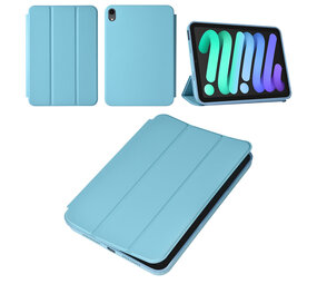 iPad Mini 2021 Book Case Tablethoes - LichtBlauw - Smart Case iPad Mini 2021 Book Case Tablethoes - LichtBlauw - Smart Case