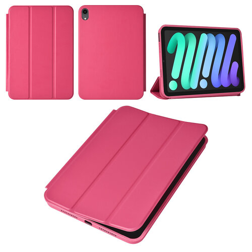 iPad Mini 2021 Book Case Tablet Housse - Rose vif - Smart Case