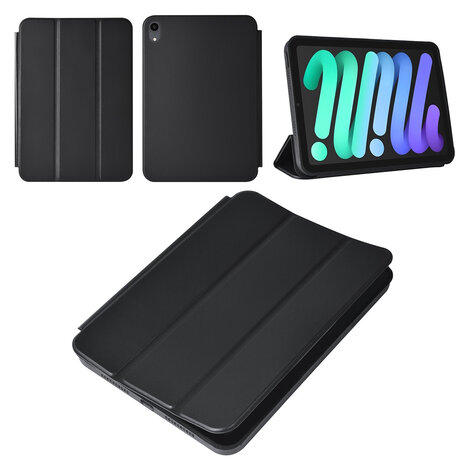 iPad Mini 2021 Book Case Tablet Cover - Black - Smart Case iPad Mini 2021 Book Case Tablet Cover - Black - Smart Case