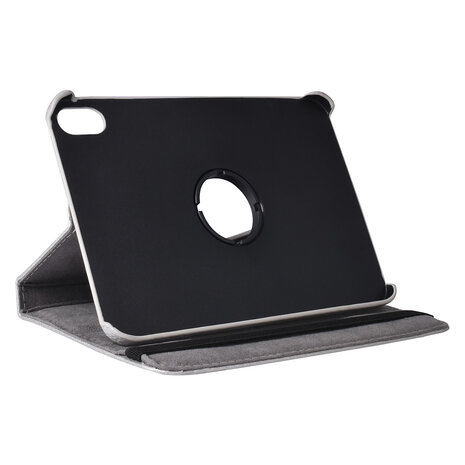 iPad Mini 2021 Book Case Tablet Cover - Argent - Rotatif à 360 degrés iPad Mini 2021 Book Case Tablet Cover - Argent - Rotatif à 360 degrés