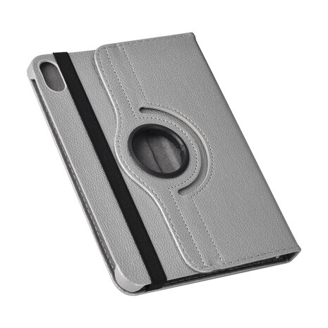 iPad Mini 2021 Book Case Tablet Cover - Argent - Rotatif à 360 degrés iPad Mini 2021 Book Case Tablet Cover - Argent - Rotatif à 360 degrés