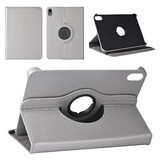 iPad Mini 2021 Book Case Tablet Cover - Silber - 360 Grad drehbar