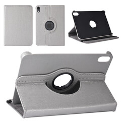 iPad Mini 2021 Book Case Tablet Cover - Silber - 360 Grad drehbar