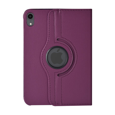iPad Mini 2021 Book Case Tablethoes - Paars - 360 graden draaibaar iPad Mini 2021 Book Case Tablethoes - Paars - 360 graden draaibaar