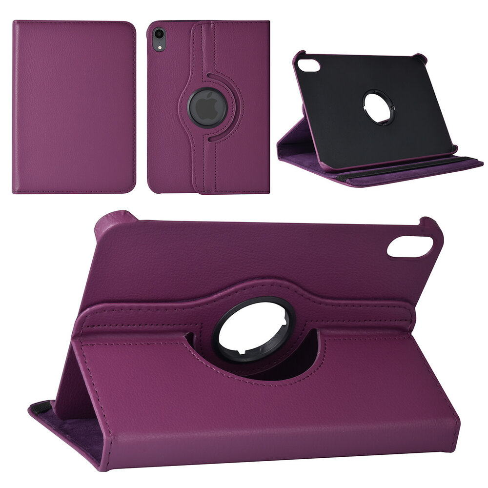 iPad Mini 2021 Book Case Tablet Cover - Violet - Rotatif à 360 degrés iPad Mini 2021 Book Case Tablet Cover - Violet - Rotatif à 360 degrés