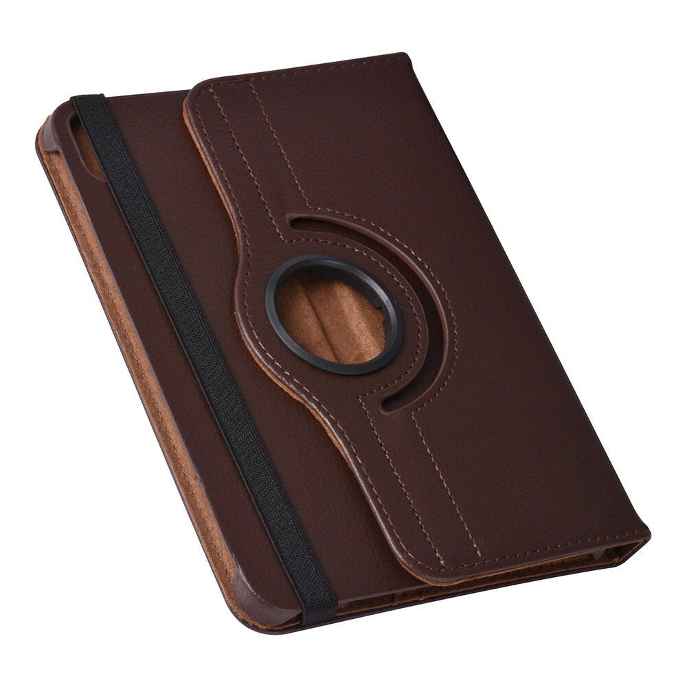 iPad Mini 2021 Book Case Tablethoes - Bruin - 360 graden draaibaar iPad Mini 2021 Book Case Tablethoes - Bruin - 360 graden draaibaar