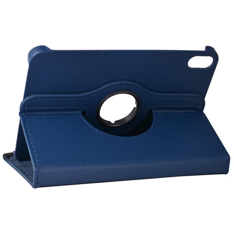 iPad Mini 2021 Book Case Tablethoes - DonkerBlauw - 360 graden draaibaar iPad Mini 2021 Book Case Tablethoes - DonkerBlauw - 360 graden draaibaar