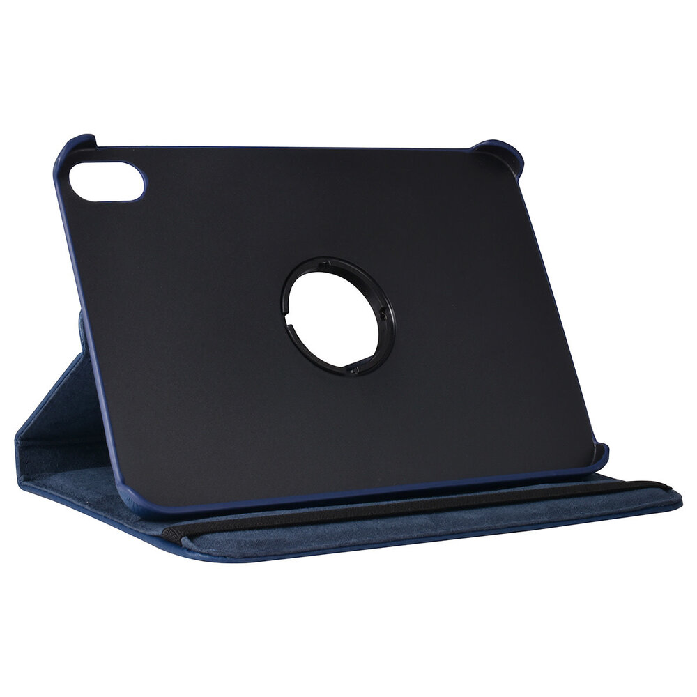 iPad Mini 2021 Book Case Tablethoes - DonkerBlauw - 360 graden draaibaar iPad Mini 2021 Book Case Tablethoes - DonkerBlauw - 360 graden draaibaar