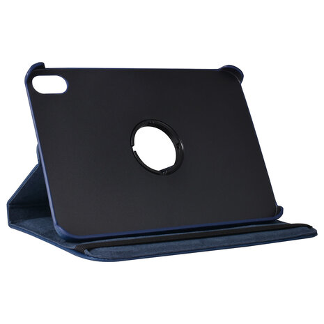 iPad Mini 2021 Book Case Tablethoes - DonkerBlauw - 360 graden draaibaar iPad Mini 2021 Book Case Tablethoes - DonkerBlauw - 360 graden draaibaar