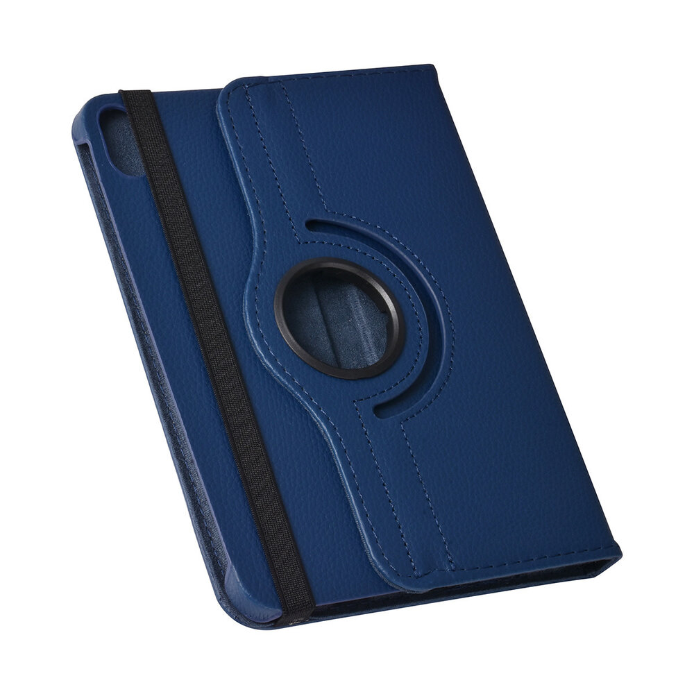 iPad Mini 2021 Book Case Tablethoes - DonkerBlauw - 360 graden draaibaar iPad Mini 2021 Book Case Tablethoes - DonkerBlauw - 360 graden draaibaar