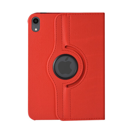 iPad Mini 2021 Book Case Tablethoes - Rood - 360 graden draaibaar iPad Mini 2021 Book Case Tablethoes - Rood - 360 graden draaibaar