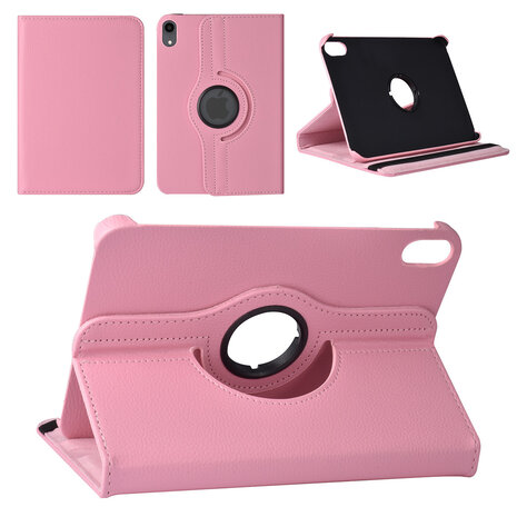 iPad Mini 2021 Book Case Tablet Cover - Rose - Rotatif à 360 degrés iPad Mini 2021 Book Case Tablet Cover - Rose - Rotatif à 360 degrés