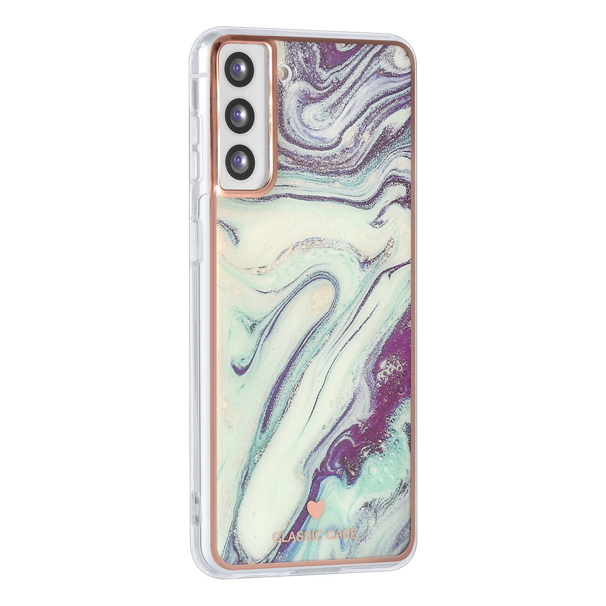 UNIQ Accessory UNIQ Classic Case Samsung Galaxy S21 Plus TPU Back Cover hoesje - Marble Aquamarine, foto 2 van 3