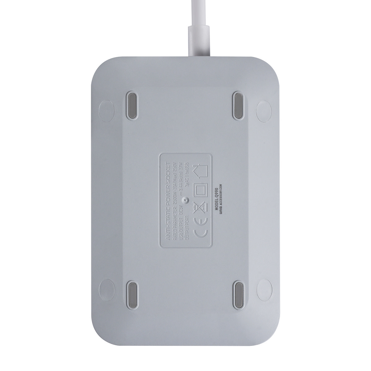 UNIQ Accessory UNIQ Accessory 3.4 Anti-static socket box met 3 stopcontacten en 6 USB ingangen - Zwart, foto 4 van 6