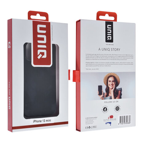 UNIQ Accessory UNIQ Accessory iPhone 13 Mini Back cover coque - Noir UNIQ Accessory UNIQ Accessory iPhone 13 Mini Back cover coque - Noir