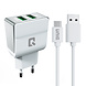 TUNIQ Dual Port 2.1A Travel Charger from TUNIQ - USB Type-C - White (CE) TUNIQ Dual Port 2.1A Travel Charger from TUNIQ - USB Type-C - White (CE)