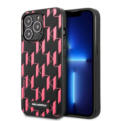 Karl Lagerfeld iPhone 13 Pro Hardcase Backcover - Monogram Plaque - Pink