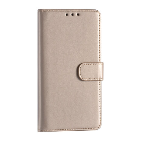 Samsung Galaxy S22 Booktype hoesje - Pasjeshouder - Magneetsluiting - Goud Samsung Galaxy S22 Booktype hoesje - Pasjeshouder - Magneetsluiting - Goud