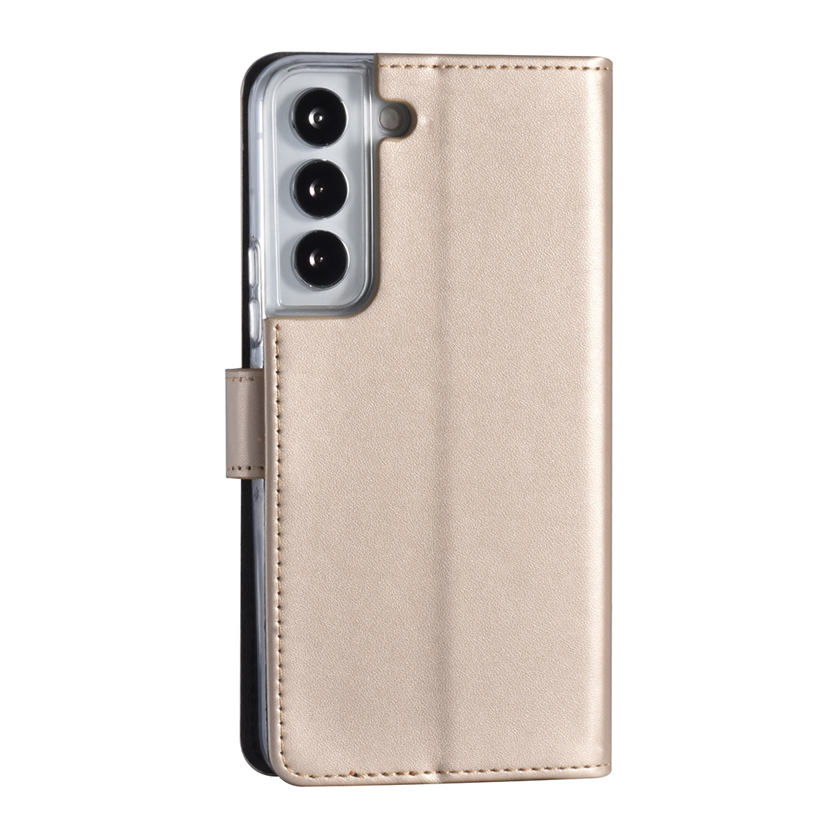 Samsung Galaxy S22 Booktype hoesje - Pasjeshouder - Magneetsluiting - Goud, foto 3 van 4