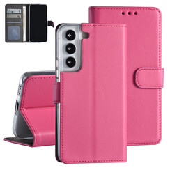 Samsung Galaxy S22 Book-Case Hül - Kartenhalter - Magnetverschluss - Hot Pink
