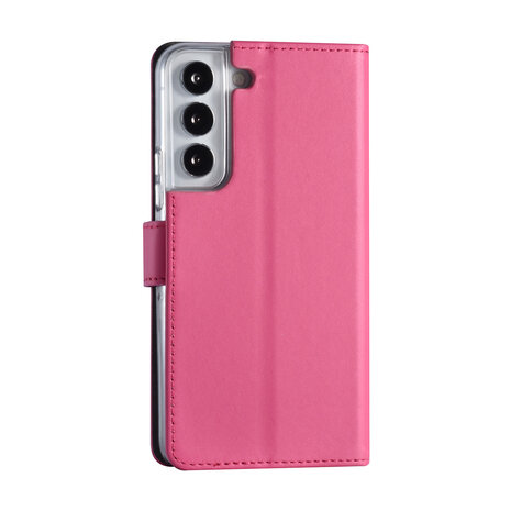 Samsung Galaxy S22 Book type Case - Card holder - Magnetic closure - Hot Pink Samsung Galaxy S22 Book type Case - Card holder - Magnetic closure - Hot Pink