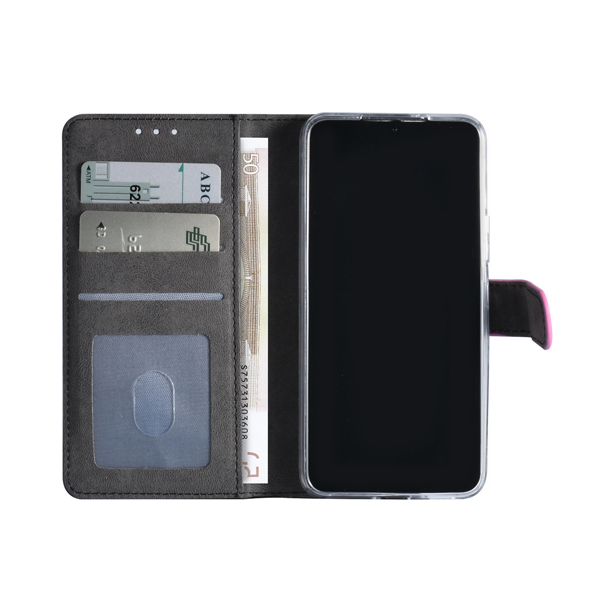 Samsung Galaxy S22 Booktype hoesje - Pasjeshouder - Magneetsluiting - Felroze, foto 4 van 4