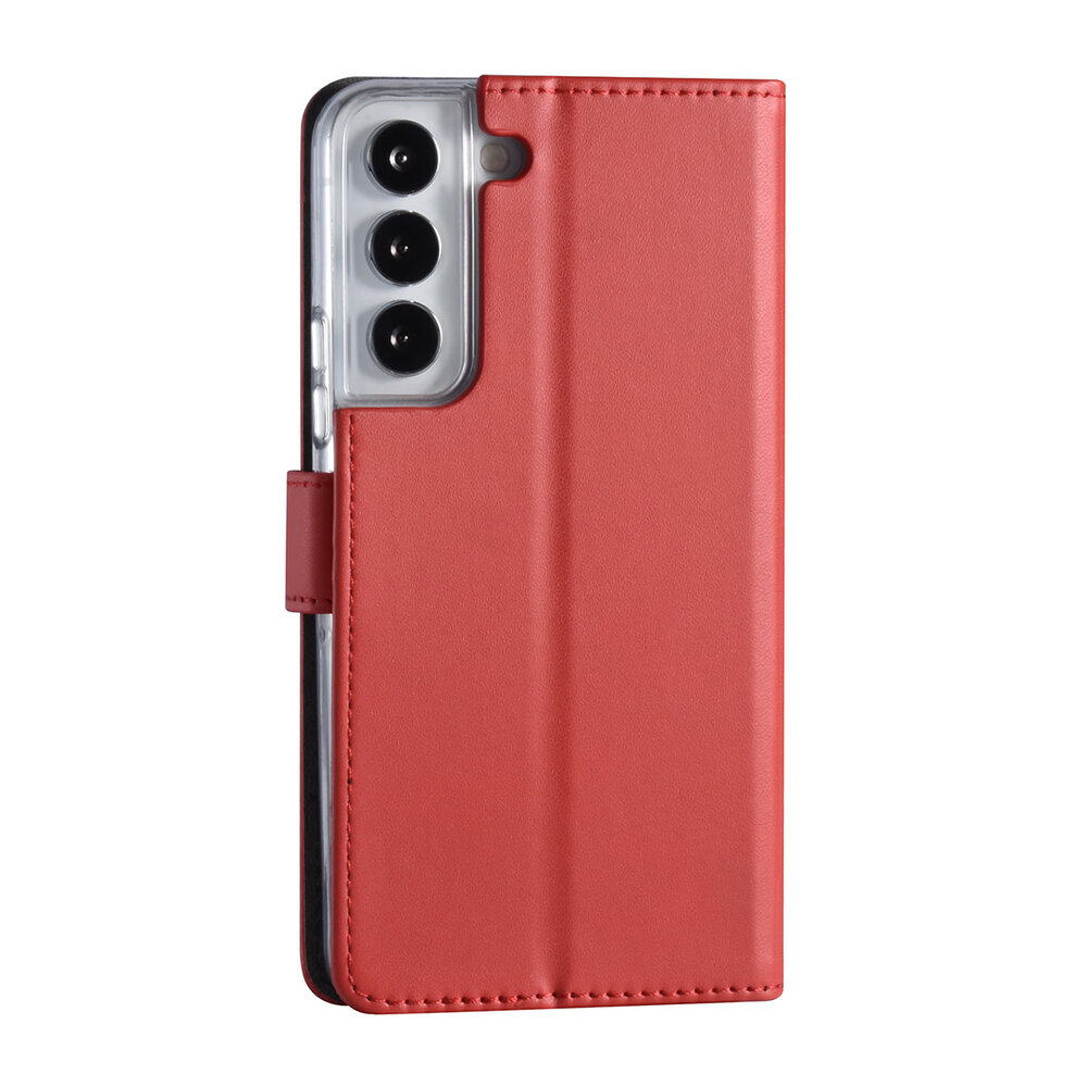 Samsung Galaxy S22 Book type Case - Card holder - Magnetic closure - Red Samsung Galaxy S22 Book type Case - Card holder - Magnetic closure - Red