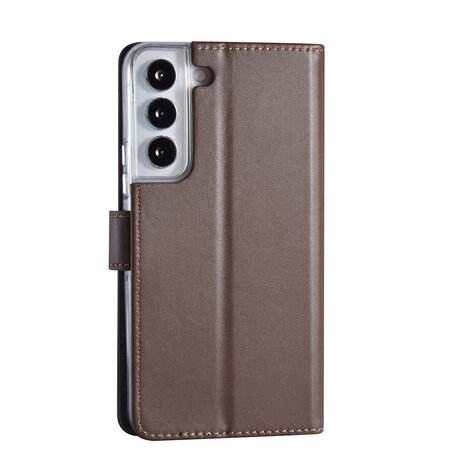 Samsung Étui Galaxy S22 Book type housse - Porte-cartes - Fermeture magnétique - Marron Samsung Étui Galaxy S22 Book type housse - Porte-cartes - Fermeture magnétique - Marron