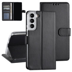 Samsung Galaxy S22 Plus Booktype hoesje - Pasjeshouder - Magneetsluiting - Zwart