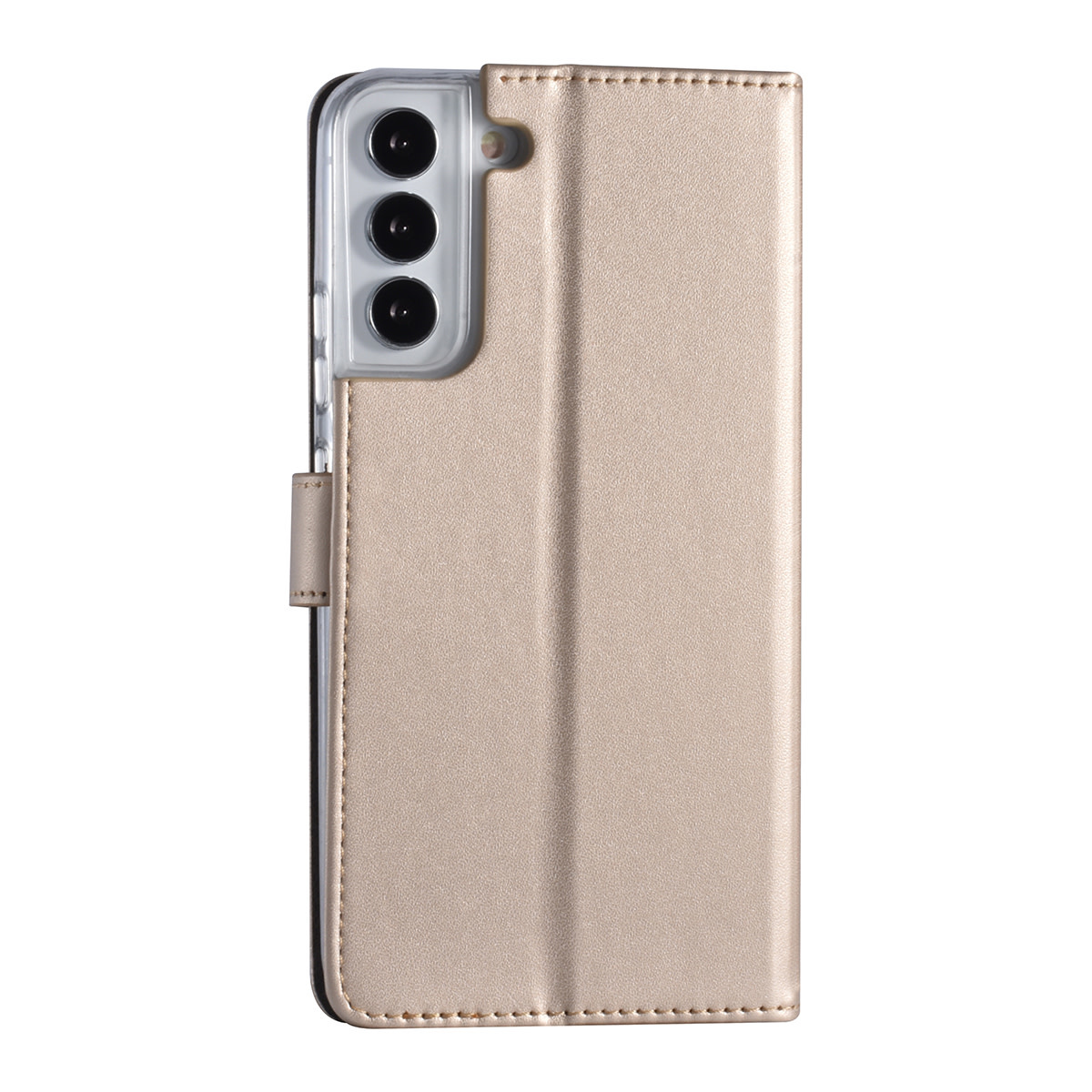 Samsung Galaxy S22 Plus Booktype hoesje - Pasjeshouder - Magneetsluiting - Goud, foto 3 van 4