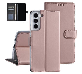 Samsung Galaxy S22 Plus Booktype hoesje - Pasjeshouder - Magneetsluiting - Rose Gold Samsung Galaxy S22 Plus Booktype hoesje - Pasjeshouder - Magneetsluiting - Rose Gold