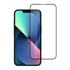 box of 10 - UNIQ Accessory iPhone 13 10D Full Coverage Tempered Glass - Black Edge