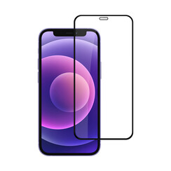 box of 10 - UNIQ Accessory Protecteur d'Ã©cran iPhone 12 Mini - Bord Noir