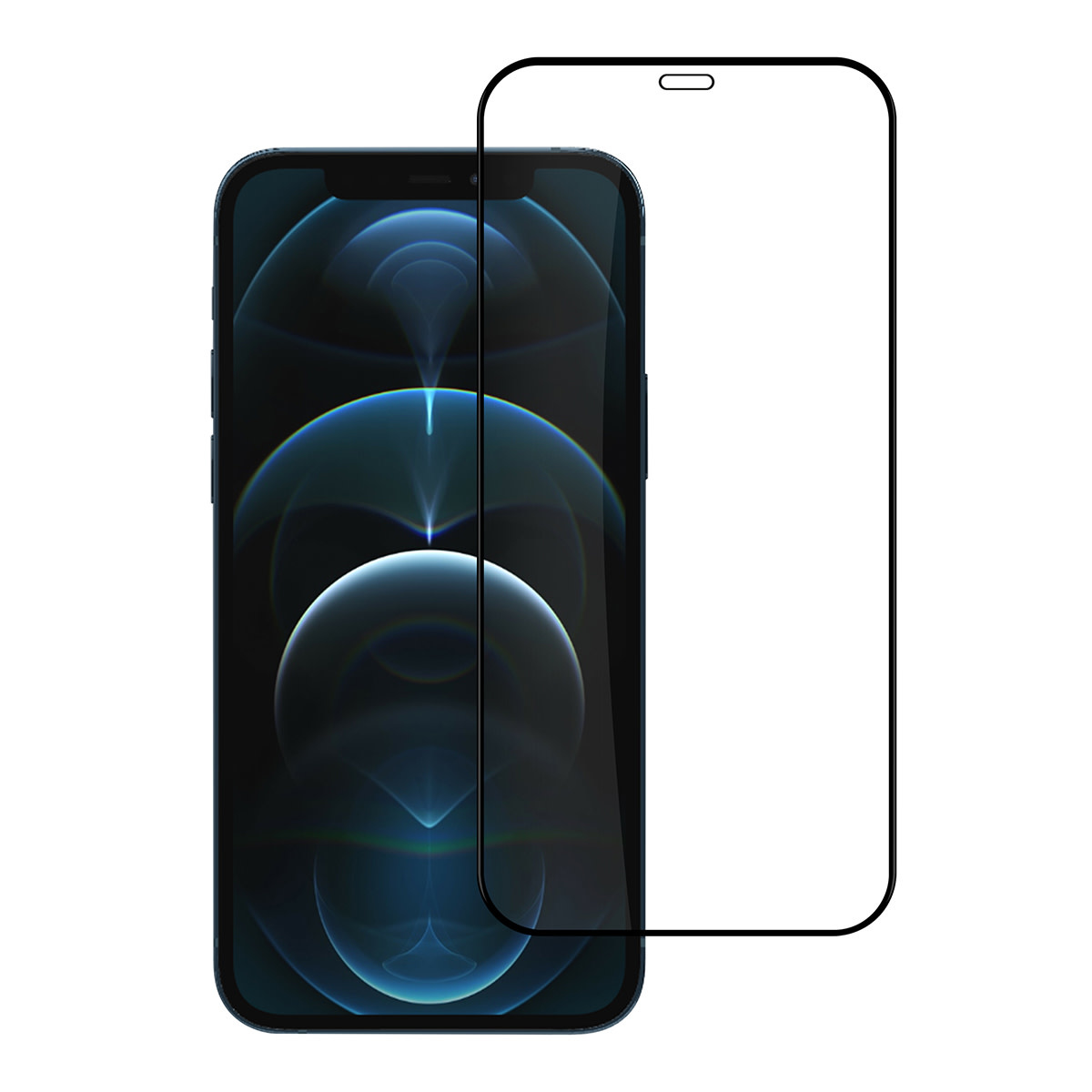 UNIQ Accessory box of 10 - UNIQ Accessory iPhone 12 Pro 10D Full coverage Screenprotector - Zwarte Rand