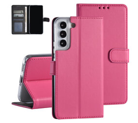 Samsung Galaxy S22 Plus Book type Case - Card holder - Magnetic closure - Hot Pink Samsung Galaxy S22 Plus Book type Case - Card holder - Magnetic closure - Hot Pink