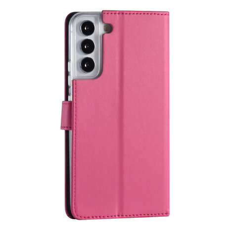 Samsung Galaxy S22 Plus Book type Case - Card holder - Magnetic closure - Hot Pink Samsung Galaxy S22 Plus Book type Case - Card holder - Magnetic closure - Hot Pink