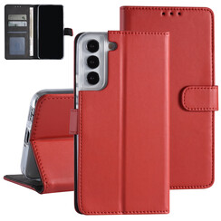 Samsung Galaxy S22 Plus Book type Case - Card holder - Magnetic closure - Red