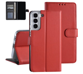 Samsung Galaxy S22 Plus Booktype hoesje - Pasjeshouder - Magneetsluiting - Rood Samsung Galaxy S22 Plus Booktype hoesje - Pasjeshouder - Magneetsluiting - Rood