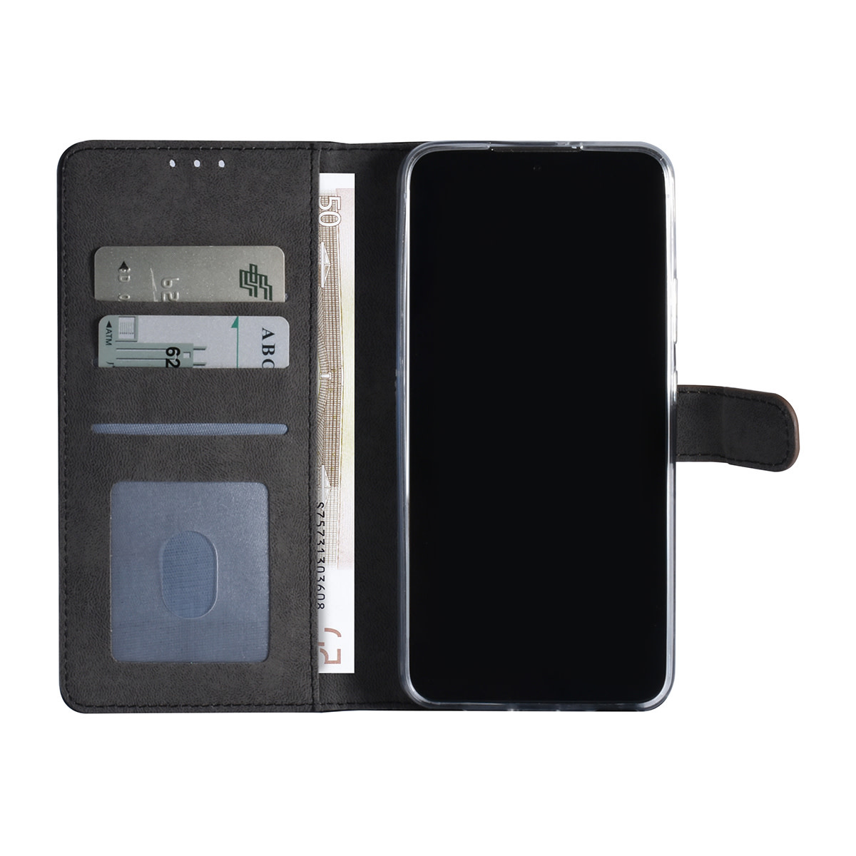 Samsung Galaxy S22 Plus Booktype hoesje - Pasjeshouder - Magneetsluiting - Bruin, foto 4 van 4