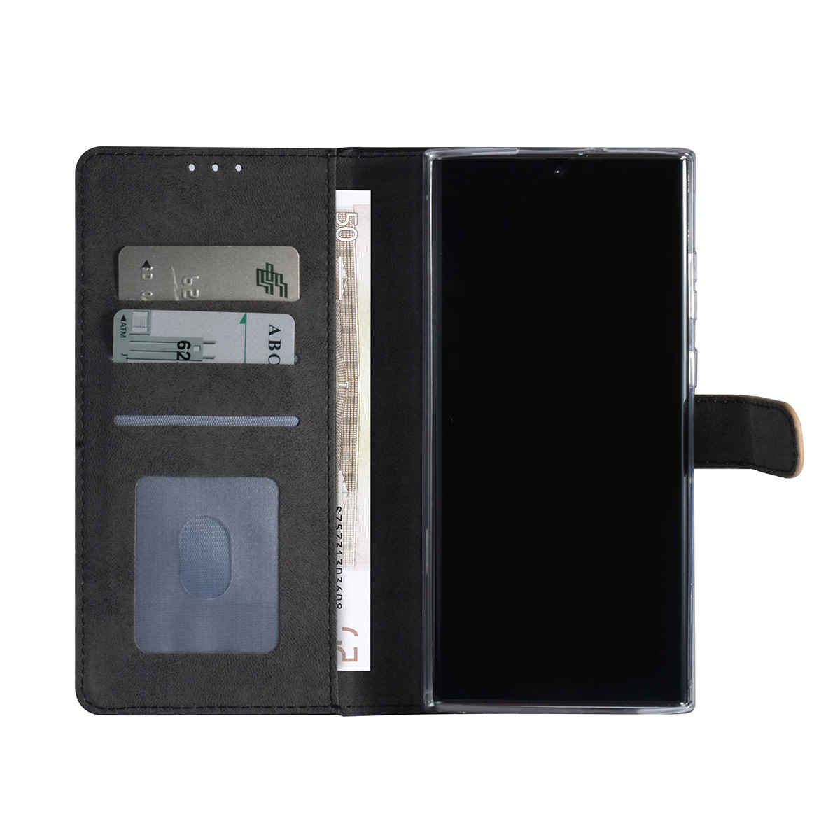 Samsung Galaxy S22 Ultra Booktype hoesje - Pasjeshouder - Magneetsluiting - Goud, foto 4 van 4