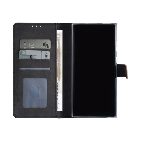 Samsung Galaxy S22 Ultra Book type Case - Card holder - Magnetic closure - Rose Gold Samsung Galaxy S22 Ultra Book type Case - Card holder - Magnetic closure - Rose Gold