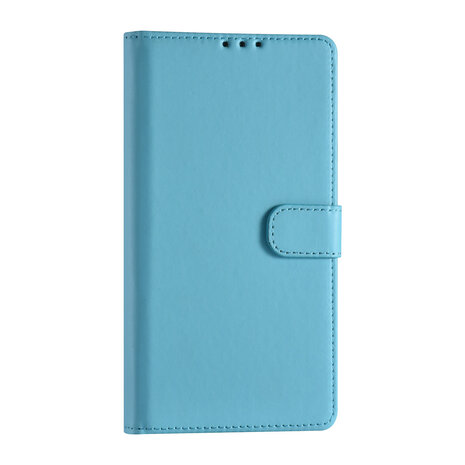 Samsung Galaxy S22 Ultra Book-Case Hül - Kartenhalter - Magnetverschluss - Hellblau Samsung Galaxy S22 Ultra Book-Case Hül - Kartenhalter - Magnetverschluss - Hellblau