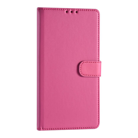 Samsung Galaxy S22 Ultra Book-Case Hül - Kartenhalter - Magnetverschluss - Hot Pink Samsung Galaxy S22 Ultra Book-Case Hül - Kartenhalter - Magnetverschluss - Hot Pink