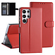 Samsung Étui Galaxy S22 Ultra Book type housse - Porte-cartes - Fermeture magnétique - Rouge Samsung Étui Galaxy S22 Ultra Book type housse - Porte-cartes - Fermeture magnétique - Rouge